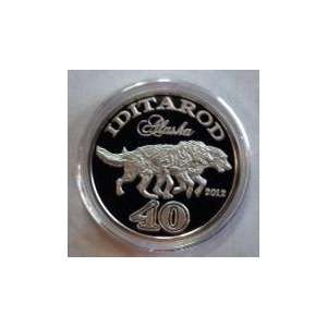   Official Iditarod Silver Medallion .999 1 Troy Oz 