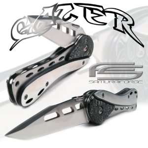  Small Pocket Knife Star Gazer Silver Brushed Steel New 