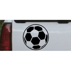 Soccer Ball Sports Car Window Wall Laptop Decal Sticker    Black 14in 
