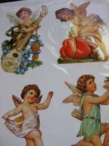 Victorian Angel Cherub Die Cut Stickers Seals Sheet BRAND NEW  