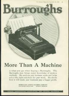 1925 Burroughs Adding Machine Co. Vintage Ad  