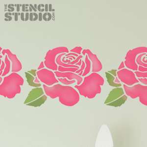   Decor, Rose Flower Stencil, reusable wall stencil, choose size  