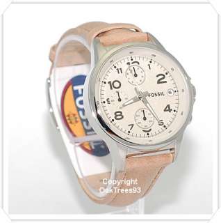 FOSSIL WOMENS CHRONOGRAPH MADOX LEATHER WATCH CH2714  