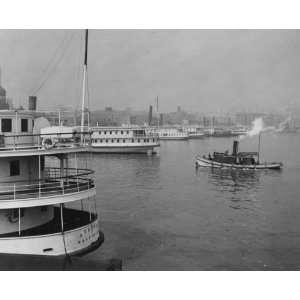   , Maryland. Steamers along the piers, Baltimore, Md