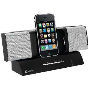  NEW MACALLY AMPTUNE DUAL DOCK STEREO SPEAKERS & CHARGER 