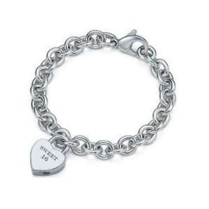  Sweet 16 Designer Inspired Heart Lock Bracelet Jewelry