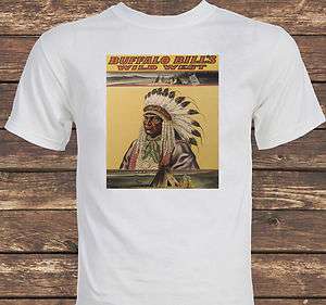 Buffalo Bills Wild West Native American Indian Iconic Poster T shirt 