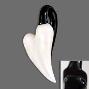  Black Handmade Heart Weight Tapers   7/16 (11mm)   Sold 