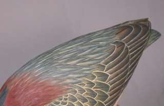 15 Green Heron Original Wood Carving/Birdhug  