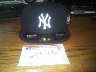 NWT New York Yankees 2009 World Series Cap sz 6 7/8 inaugural patch 