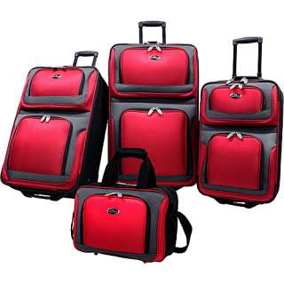 Traveler New Yorker 4 Piece Luggage Set   Red  