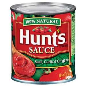 Hunts Basil, Garlic & Oregano Tomato Sauce 8 oz (Pack of 24)  