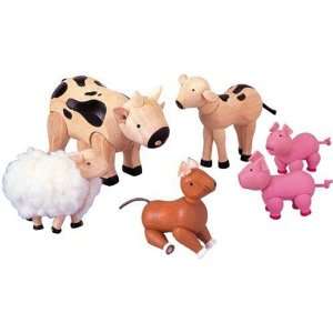   Toys Dollhouse Farmer, Farmers Wife and Farm Animals Set Toys