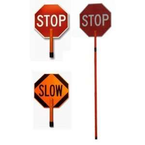  Plastic traffic Sign Stop/Slow or Stop/Stop Hand Paddles 