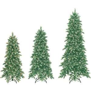  3pc Frosted Vermont Slim Christmas Tree Set With Controls 