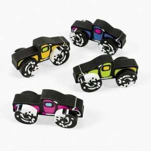  12 Monster Truck Movable Erasers   Basic School Supplies 