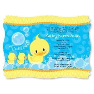  Twin Ducky Ducks   Personalized Baby Shower Invitations 