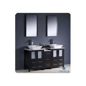  Fresca Torino 60 Modern Double Sink Bathroom Vanity w 