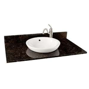 37 Granite Vanity Top for Semi Recessed Sink   Single Faucet Hole on 