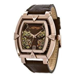   Designers Saber Tiger Rose pltd 46x47mm Brown Band Watch Jewelry