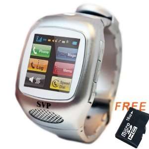   micro16GB)Silver Watch Cell Phone ~ unlocked~ Quad band Electronics