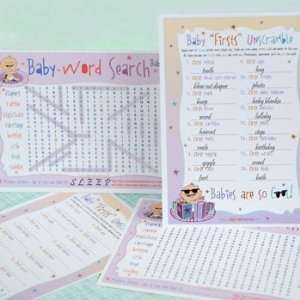  Baby Firsts Unscramble and Baby Word Search   16 cards Toys & Games
